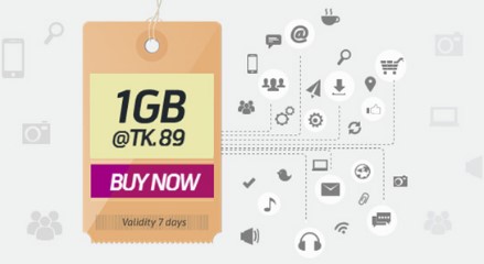 GP 1GB Internet 89 TK Offer