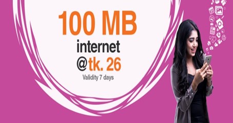 Banglalink 100 MB Internet 26 TK Offer