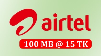 Airtel 100 MB Internet 15 TK Offer