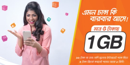 Banglalink 1GB 5 TK Offer 2018