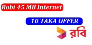 Robi 45 MB Internet 10 TK Offer