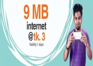 Banglalink 9 MB Internet 3 TK Offer