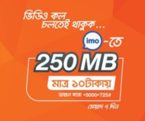 Banglalink IMO Pack 250 MB 10 TK Offer