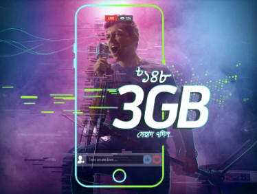 GP 3GB 148 TK Internet Offer