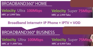 BROADBAND 360 IPTV Service In Bangladesh-75Mbps 100Mbps Broadband Internet +IP Phone+ IPTV +VOD