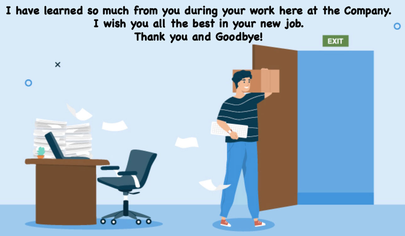 Short Goodbye Message Leaving Company