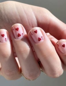 Pink Valentines Day Nails 2023