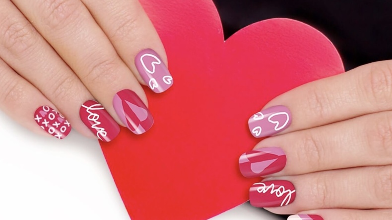 Simple Cute Black, Pink, Red Valentines Day Nails 2023 Ideas -  