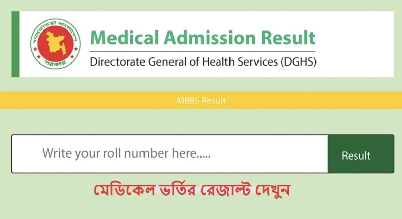 MBBS Medical Admission Result 2023